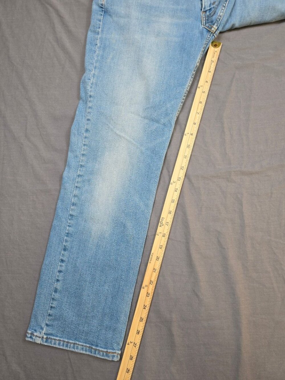 Levis 524 Mens Light Blue Denim Jeans W33 L30 Classic Fit - Picture 5 of 6